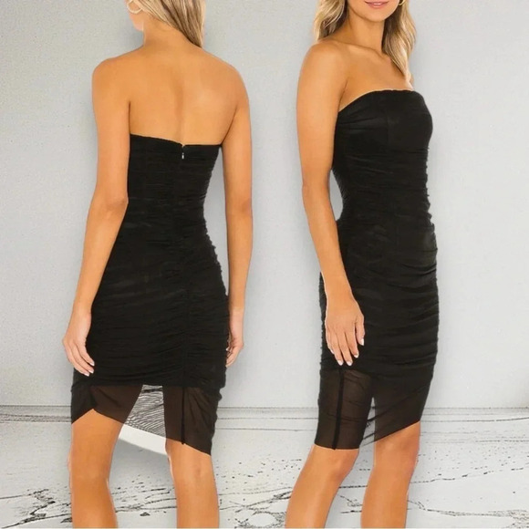 NEW MAJORELLE Ursula Mesh Mini Dress in Black Size S - Picture 3 of 9